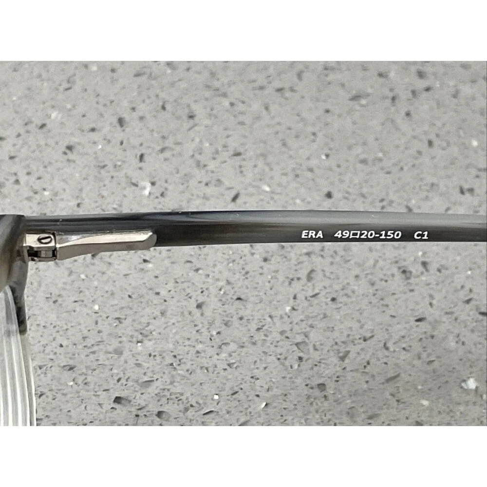 Eyebuydirect RFLKT Era 49-20-150 C1 Gray Stripe Acetate Eyeglasses FRAMES ONLY